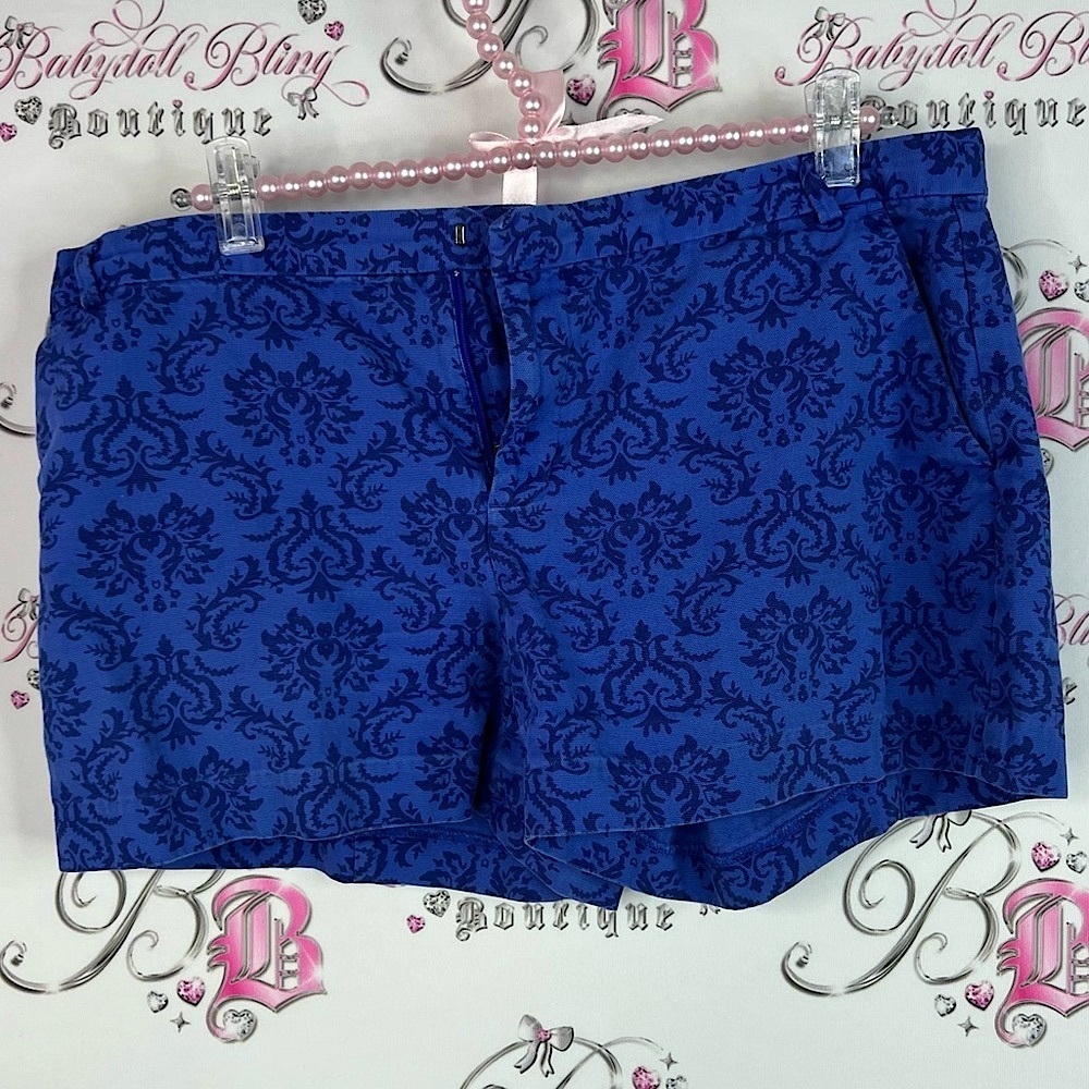 GAP shorts ornate detail 2 color Blue Damask Women's Shorts denim Jean